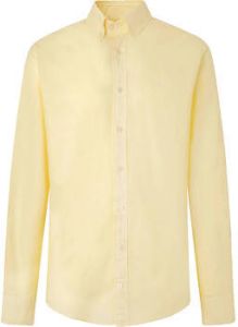 Hackett Windjack Overhemd Garment Dyed Geel