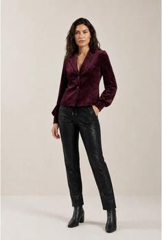 Helena Hart Blazer 7870 Blazer Lora Velour Burgundy