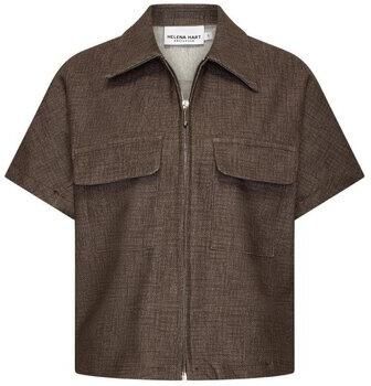 Helena Hart Onderhemd 7728 blazer Mel Lano linnen Choco
