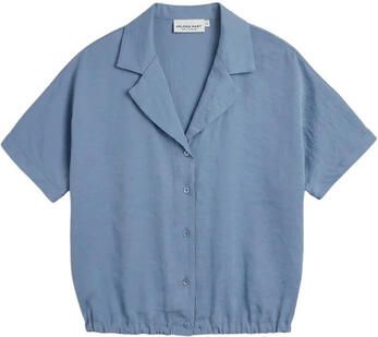Helena Hart Overhemd Korte Mouw Blouse Fie sparkle Blauw