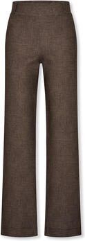 Helena Hart Wijde broeken 7708 broek Soul Lano linnen Choco