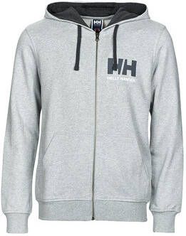 Helly Hansen Hooded sweatshirt met rits Logo Grijs Heren