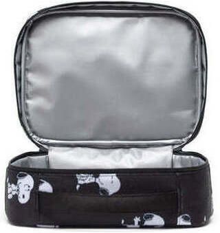 Herschel Koeltas Pop Quiz Lunch Box Snoopy and Woodstock Black