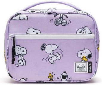 Herschel Koeltas Pop Quiz Lunch Box Snoopy and Woodstock Pastel Lilac