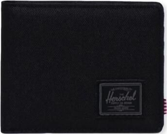 Herschel Zwart Tonal Stof Boek Portemonnee Rfid Black Unisex