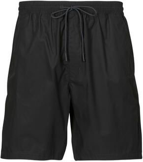 Hugo Boss Katoenen Shorts Dan met Logo Borduursel Black Heren