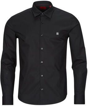 Hugo Boss Gedefinieerde Pasvorm Zwarte Overhemd Black Heren