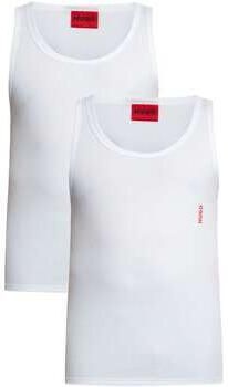 HUGO Tanktop met labelprint in een set van 2 stuks