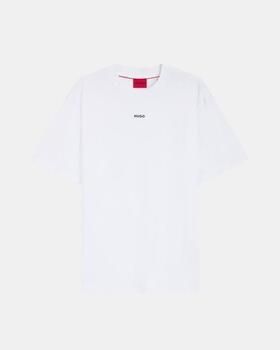 HUGO T-shirt met normaal model en labelprint