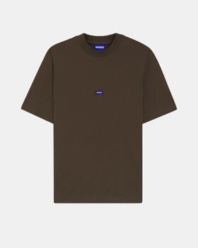 Hugo Blue Regular fit T-shirt van puur katoen model 'NIEROS'