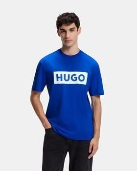 HUGO Blue T-shirt Nico met grote logo-print unisex - Foto 8