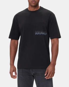 HUGO Blue T-shirt Nogoste Ronde hals regular fit borstzak - Foto 6