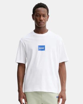 HUGO Blue regular fit T-shirt van puur katoen model 'NAYONIX' - Foto 4