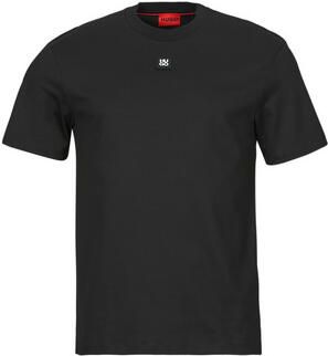 Hugo Boss Zachte Zwarte T-shirt met Verstoord Logo Black Heren