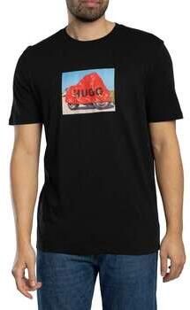 HUGO relaxed fit T-shirt van puur katoen model 'DOSTINO' - Foto 3