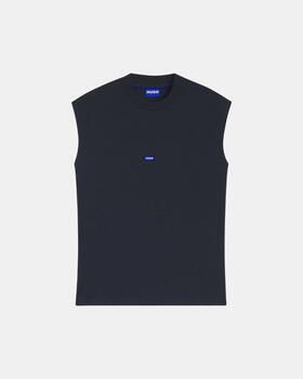 HUGO Blue relaxed fit tank top van puur katoen model 'NAVERTZ' - Foto 3