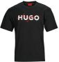 Hugo Boss Heren Zwart Print T-shirt Black Heren - Thumbnail 1