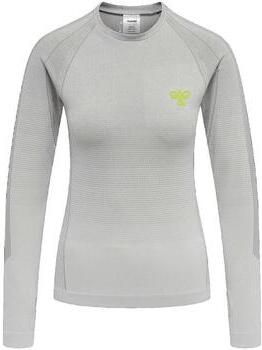 Hummel T-Shirt Lange Mouw T-shirt GG-12 Gris Stretch Femme