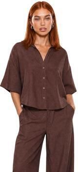 I Am Overhemd Korte Mouw Camicia Lino Maniche Ampie 17501