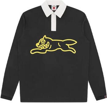 Ice Cream Polo Shirt Lange Mouw Running Dog Rugby Shirt Black