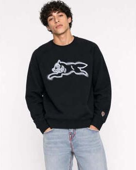 Ice Cream Sweaters Spray Paint Running Dog Crewneck Black