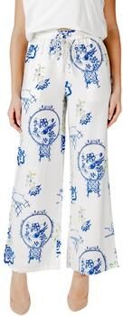 Ichi Wijde Bedrukte Broek White Dames - Foto 2