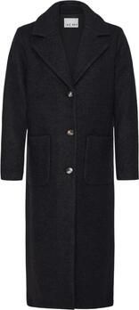 Ichi Lange jas met reverskraag en opgestikte zakken