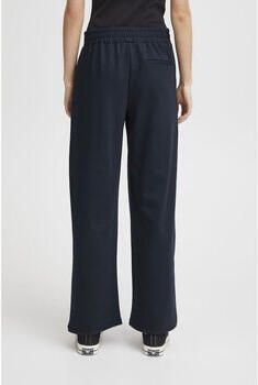 ICHI high waist wide leg pantalon IHKATE SUS LONG WIDE van polyester donkerblauw - Foto 8
