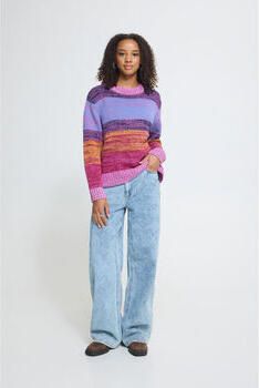 Ichi Gebreide pullover met ronde hals model 'ALINEA'