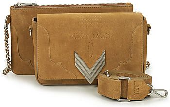 Ikks Schoudertas 111 WESTERN COL CAMEL DECOUPE SUEDE