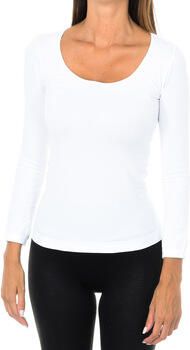 Intimidea T-Shirt Lange Mouw 210397-BIANCO