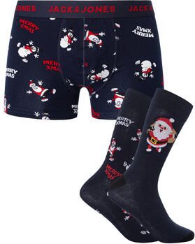 Jack & jones Set van boxershort met all-over motief en sokken in een cadeaubox