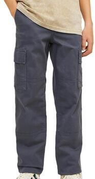 Jack & jones JUNIOR loose fit cargobroek JPSTKANE JJHARLOW Blauw Jongens Stretchkatoen 140 - Foto 4