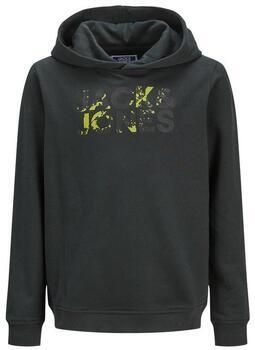 JACK & JONES JUNIOR hoodie JJSTYD CORP SPLASH met logo donkergroen
