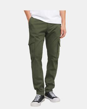Jack & jones Groene effen broek met ritssluiting en knoopsluiting Green Heren - Foto 16