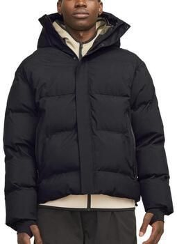 Jack & jones Heren gewatteerde jas met capuchon Black Heren