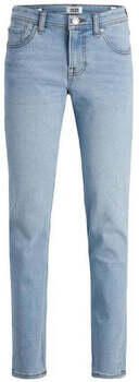 Jack & jones JUNIOR slim fit jeans JJIGLENN JJORIGINAL SQ 730 SN JNR light blue denim Blauw Jongens Stretchdenim 128