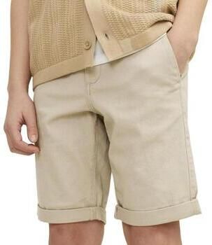 Jack & jones JUNIOR chino short JPSTDAVID JJCHINO beige Korte broek Jongens Stretchkatoen 128 - Foto 4