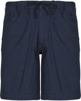 JACK & JONES PANTS STUDIO linnen relaxed casual short donkerblauw