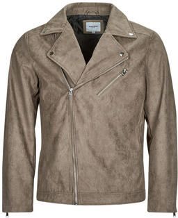 Jack & jones Leren Jas Jack & Jones JJROCKY FAUX SUEDE BIKER JACKET