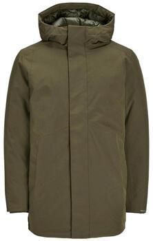 JACK & JONES ESSENTIALS gewatteerde winterjas JJEKEEN donkergroen