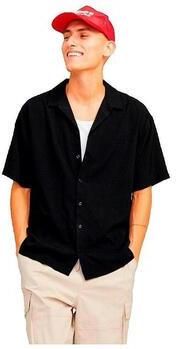 Jack & jones Overhemd Korte Mouw Jack & Jones Chemise Jack Jones Jeff Heat Resort noire manches courtes
