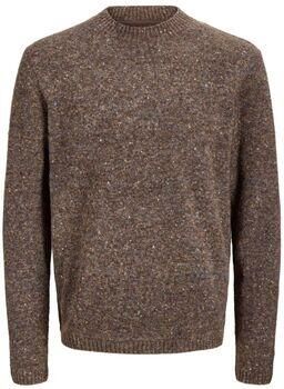JACK & JONES ESSENTIALS regular fit gebreide trui met wol cocoa