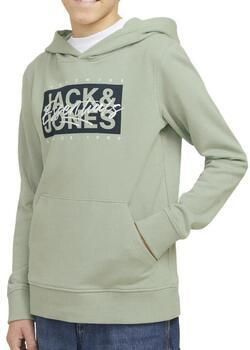 Jack & Jones Hoodie JJCOLTON – Sweater met print regular fit en materiaalmix bedrukt modieus regular fit aangeruwde sweatstof capuchon - Foto 4