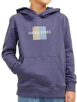 Jack & jones JUNIOR hoodie JORFREDERIKSBERG met printopdruk middenblauw Sweater 128 - Foto 4