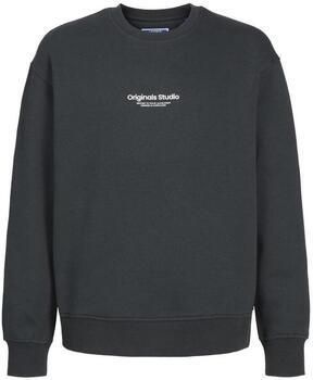 Jack & jones JUNIOR sweater JORVESTERBRO met tekst diep donkergroen Ecru 152