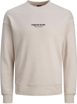 JACK & JONES ORIGINALS sweater JORVESTERBRO met printopdruk silver sage