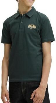 JACK & JONES JUNIOR polo met print donkergroen