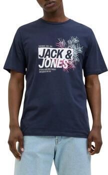 Jack & Jones Shirt met print JJJAXON – T-shirt met print ronde hals en katoen