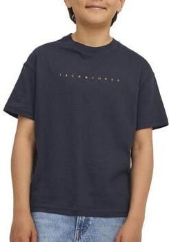 Jack & jones JUNIOR T-shirt JJESTAR met logo donkerblauw Jongens Katoen Ronde hals 128 - Foto 5